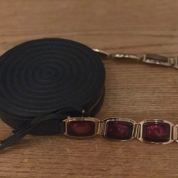 Cross body CELINE bag with purple crystal and gold strap. Bargain !! - Picture 3 of 10